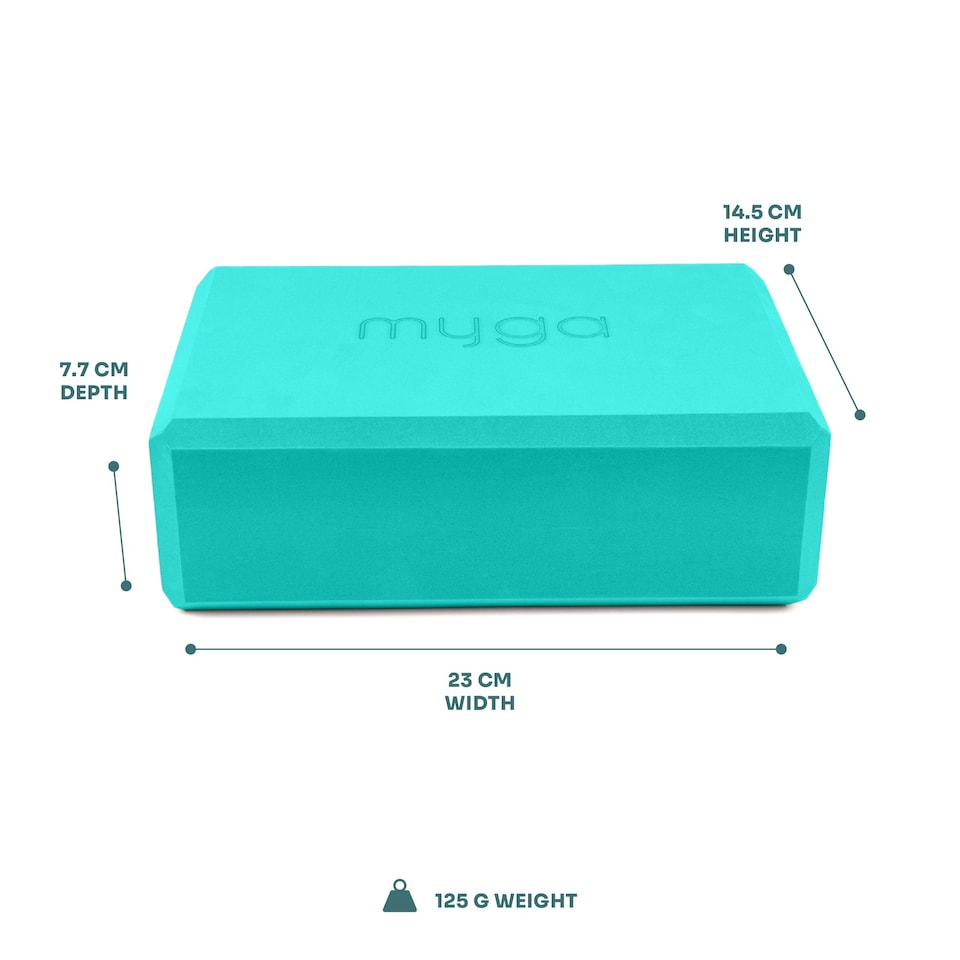image 1 of Myga Pair of Foam Yoga Blocks - Turquoise