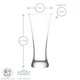 image 3 of LAV Sorgum Pilsner Beer Glasses - 380ml - Clear - Pack of 6 Clear