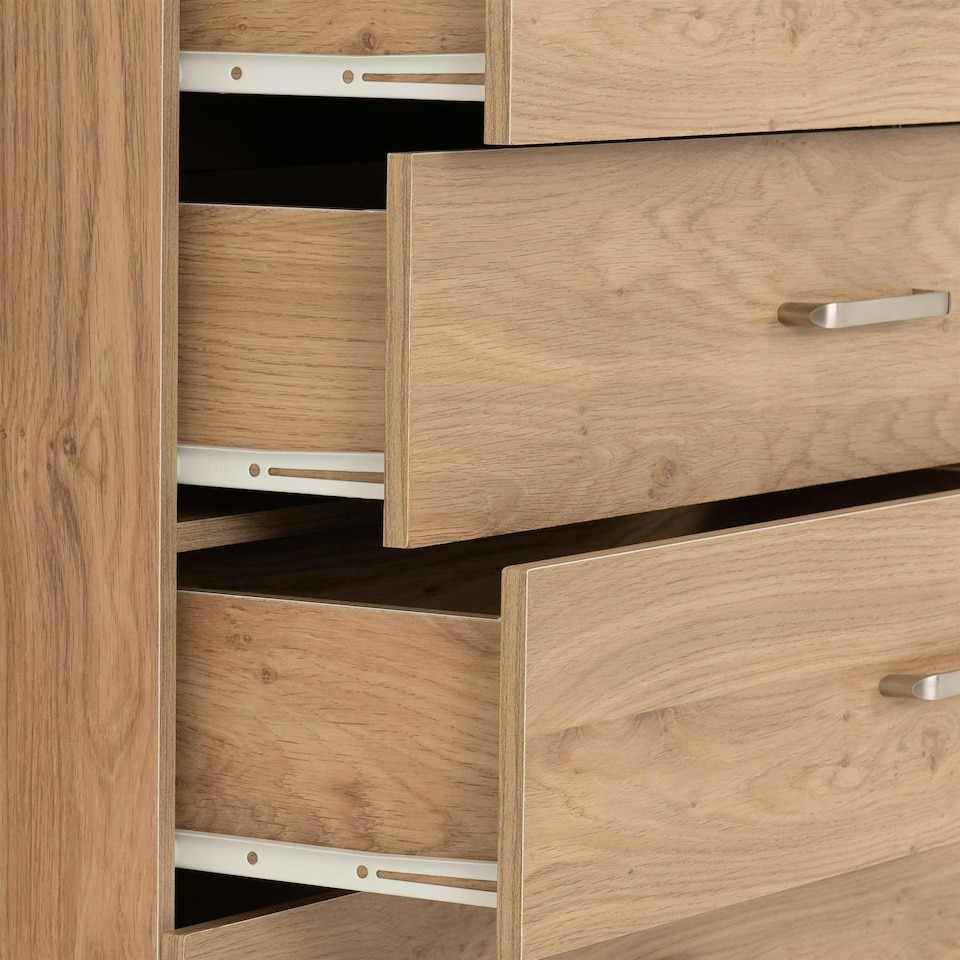image 1 of Dakota 5 Drawer Chest Brown | Oak Effect