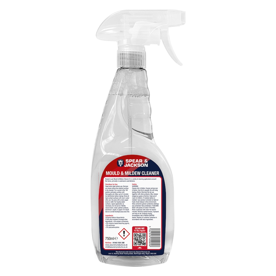 image 1 of Spear & Jackson Mould & Mildew Cleaner 2 x 750ml