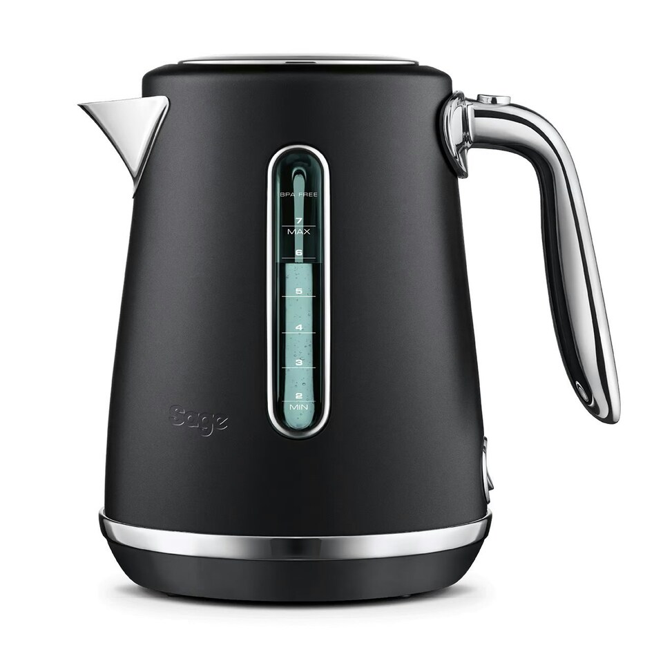 image 1 of Sage The Soft Top Luxe Quiet Electric Kettle - Fast Boil, Opens Softly, Elegant Design - 1.7 L Capacity, Cordless, 2400 W - Black Truffle