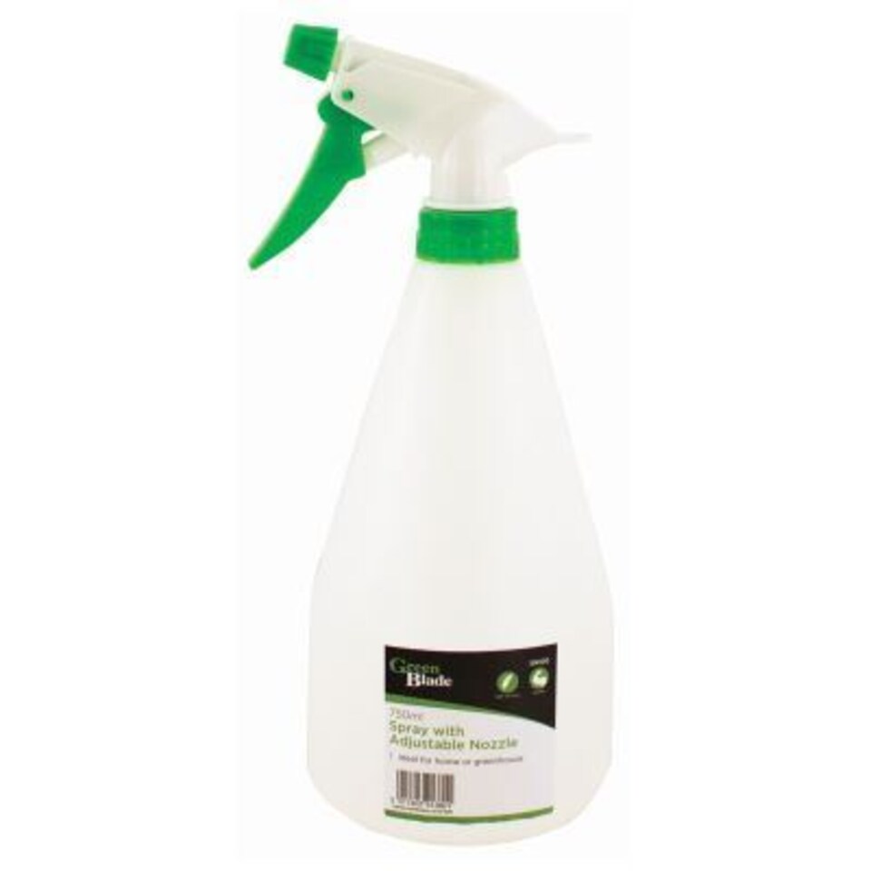 Green Blade Garden Sprayer with Adjustable Nozzle - 750ml - White