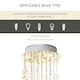 image 5 of HOMCOM Modern Crystal Droplet Ceiling Light Stainless Steel Bedroom Hallway