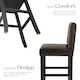 image 3 of Bar Stool - padded backrest, synthetic leather, with footrests - Per Piece Brown
