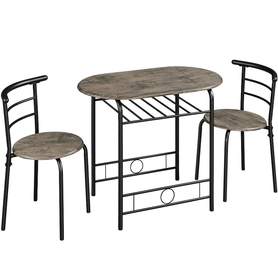 image 1 of Yaheetech Modern Round Dining Table Set