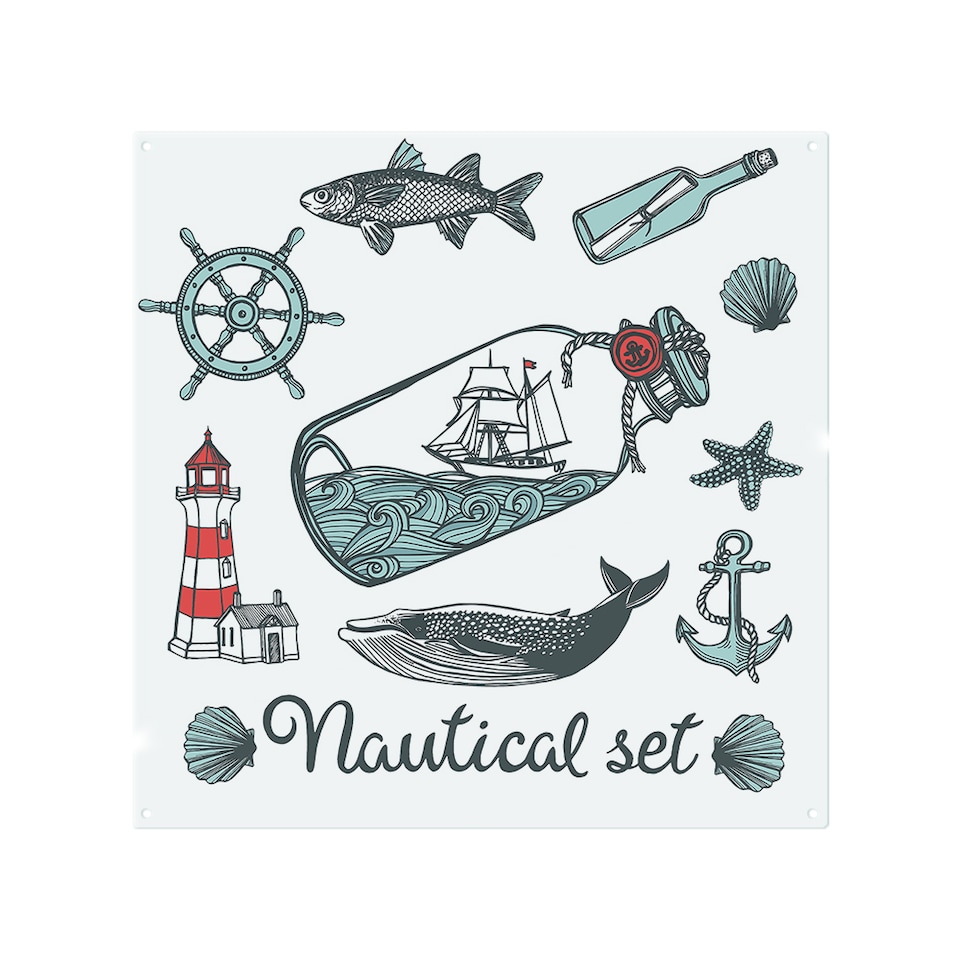 image 1 of Nauticle Items Splash Back | White
