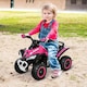 image 6 of HOMCOM No Power Quad Toddler Ride on Car Foot-to-Floor Sliding Pink