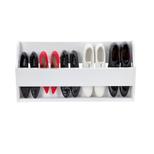 Elegant Brands Richmond Wall-Mounted Shoe Rack White