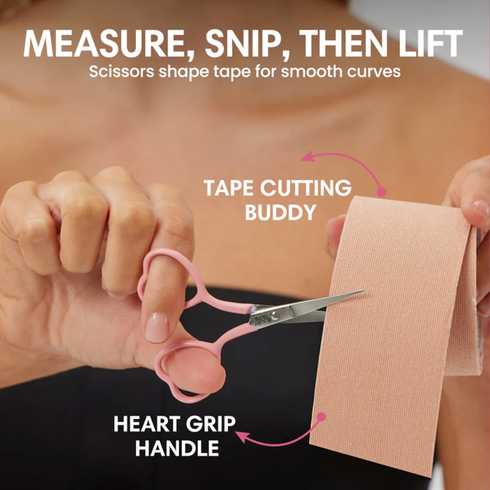 image 1 of Booby Tape Heart Shaped Scissors to Smoothly Cut, Shape and Adjust Boob Lifting Tape, Compact, Practical, and Precise for Easy, Clean Cuts