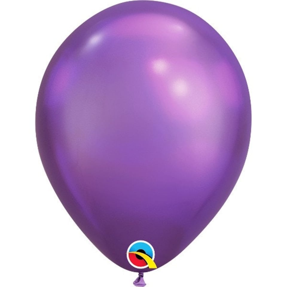 Qualatex 7 Inch 100 Round Plain Latex Balloons - Purple - One Size