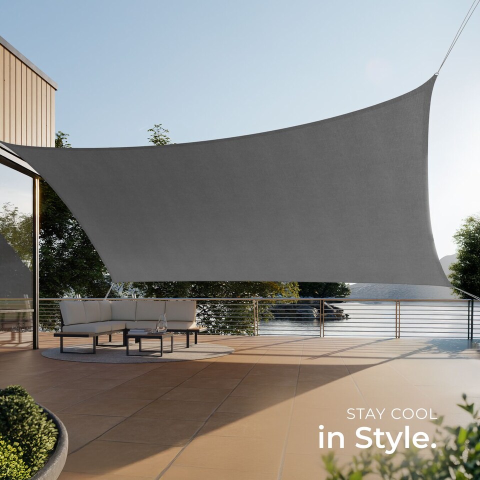 image 1 of Sun Sail Sonny, UV Protected, Water-Resistant and Anti-Tear | Grey | grey | 4 x 6 m | 1