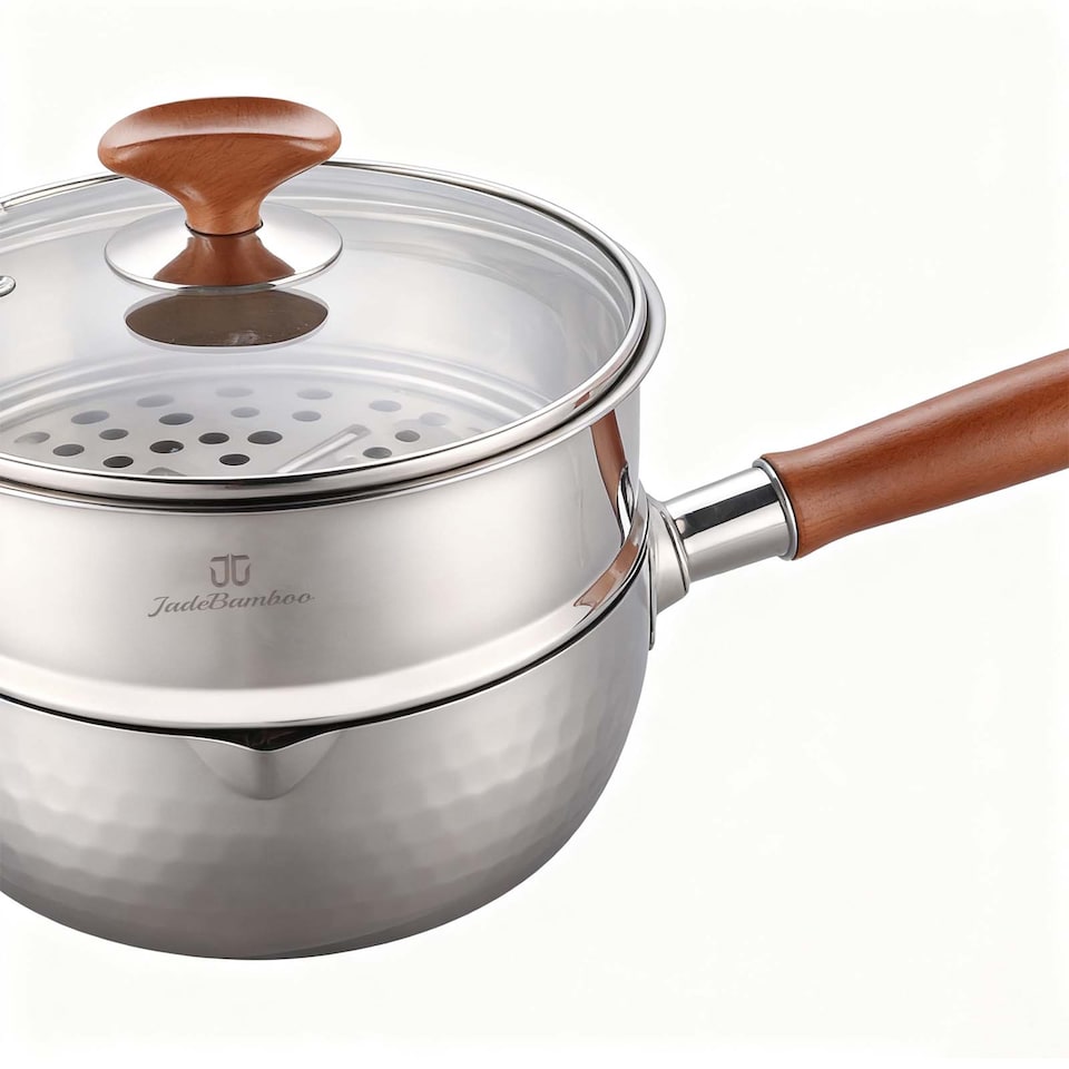 image 1 of HomeKing JadeBamboo Peak Pot-20CM Saucepan with 20CM Steamer