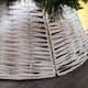 image 10 of 48/70cm Samuel Alexander KD Willow Christmas Tree Skirt Wicker Rattan- Large White Wash