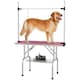 image 1 of PawHut Metal Adjustable Dog Grooming Table Rubber Top 2 Safety Slings Mesh