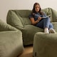 image 3 of Icon Sofa, Armchair and Footstool Bundle, Jumbo Cord, Sage Green