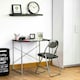 image 5 of Harbour Housewares Industrial Office Desk & Chair Set - Black/Black - Computer Desk Wooden Desk Laptop Desk PC Desk Black