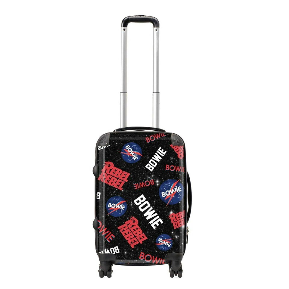 RockSax Astro David Bowie Hardshell 4 Wheeled Cabin Bag - Black/Red/White - One Size