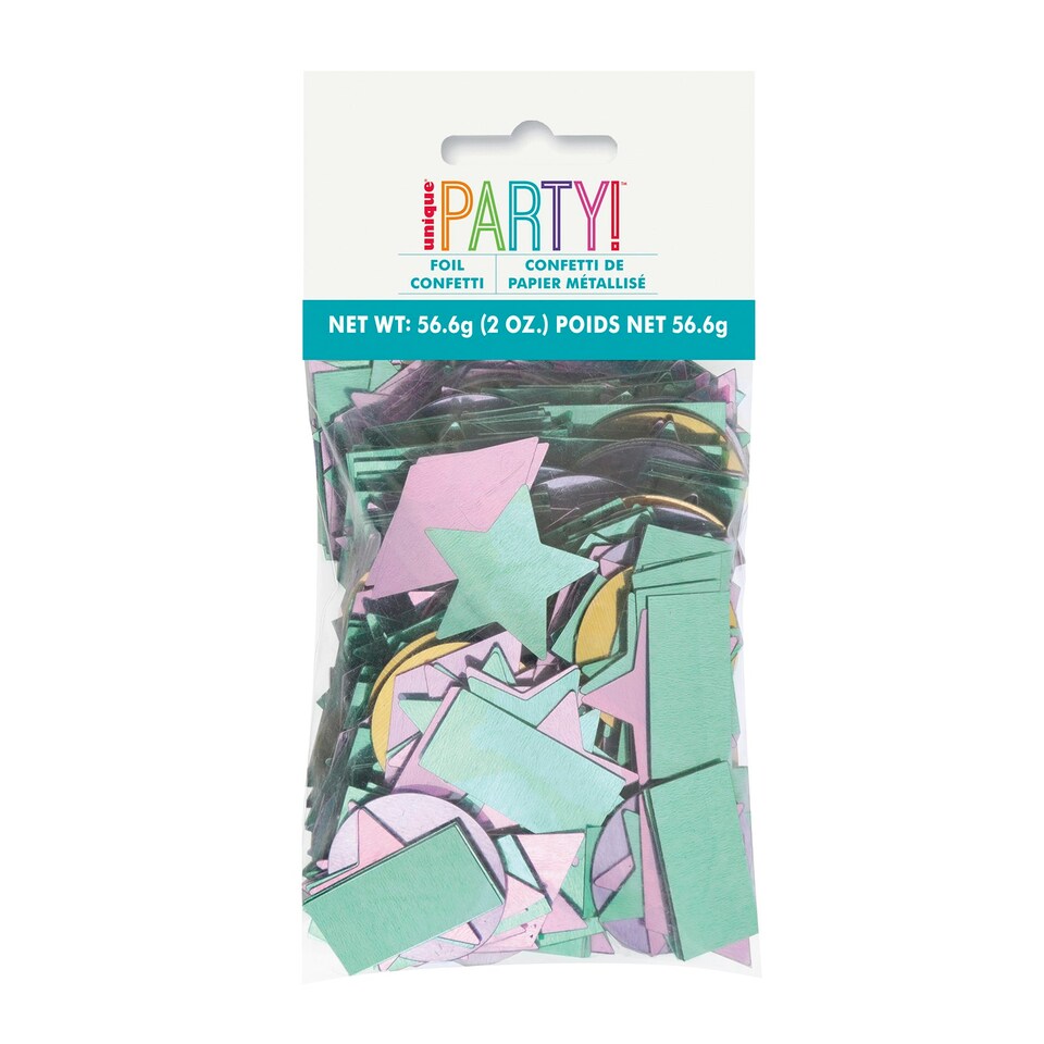 image 1 of Unique Party Foil Geometric Shape Confetti - Multicoloured - One Size