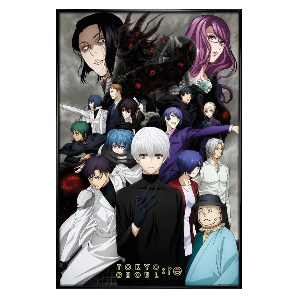 image 1 of Gloss Black Framed Tokyo Ghoul Group Maxi Poster Framed Poster