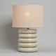 image 3 of BHS Florence Flump Table Lamp | Cream | Ivory