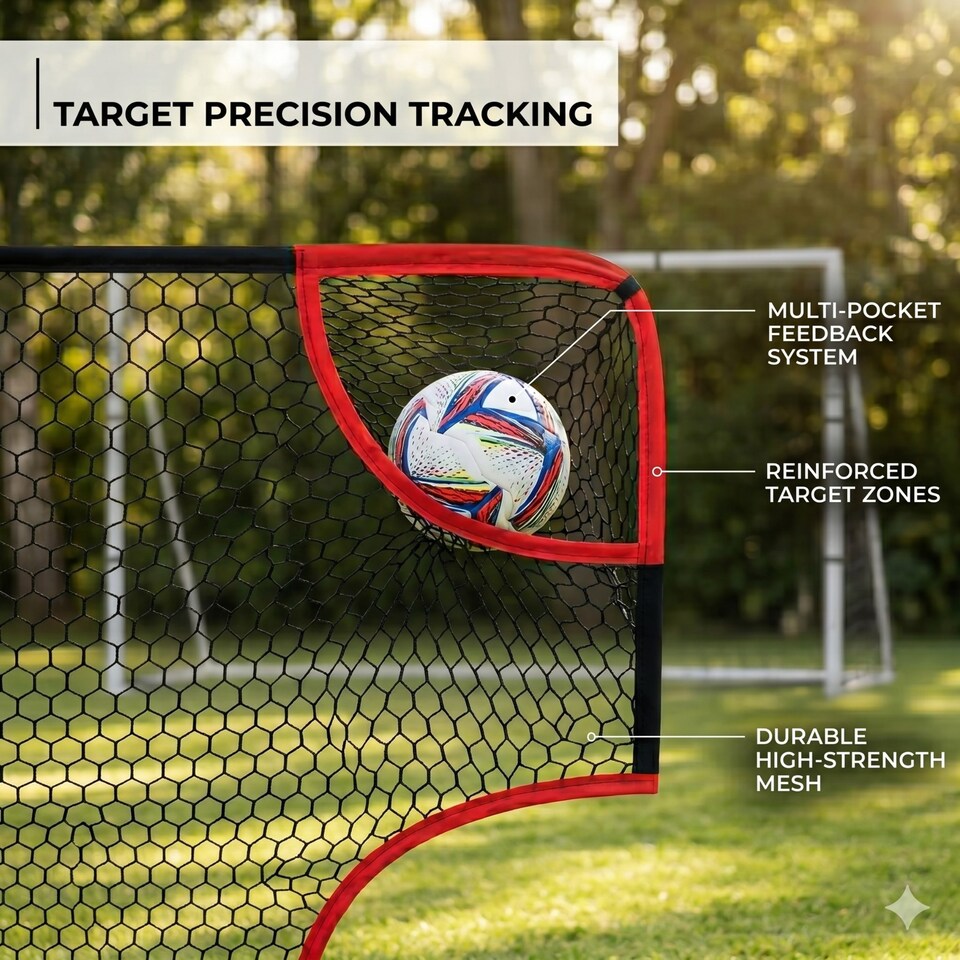 image 1 of 12ft x 6ft Portable Football Net Heavy Duty Football Net Only