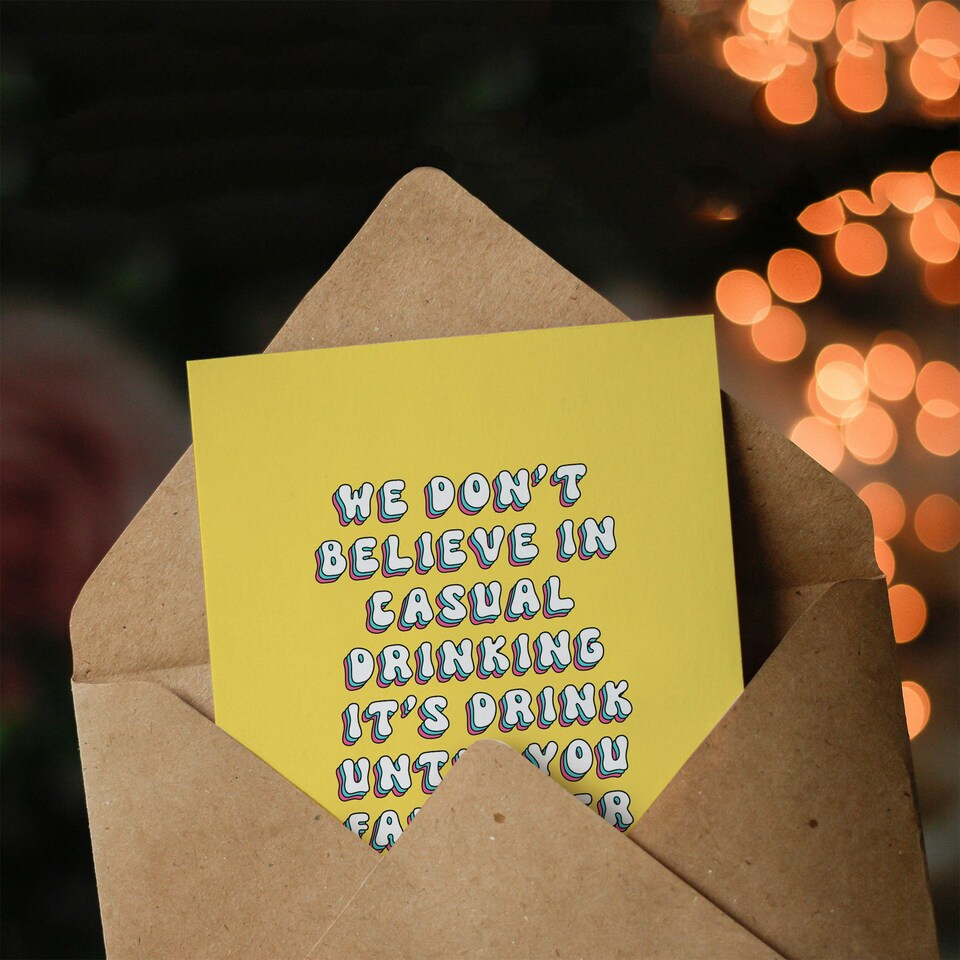 image 1 of Drink Until You Fall Over Don't Bot Woman Her Birthday Card