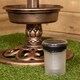 image 8 of 1.1m Bronze Effect Resin Garden Bird Bath & Table with Solar Light | Bronze | Bronze