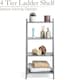image 3 of Christow Grey Ladder Shelf Unit 4 Tier Storage Display Stand Rack Home Bathroom