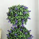 image 7 of HOMCOM Set of 2 Decorative Artificial Plants Ball Trees with Lavender Flowers in Pot Fake Plants for Home Indoor Outdoor Decor, 110cm, Green