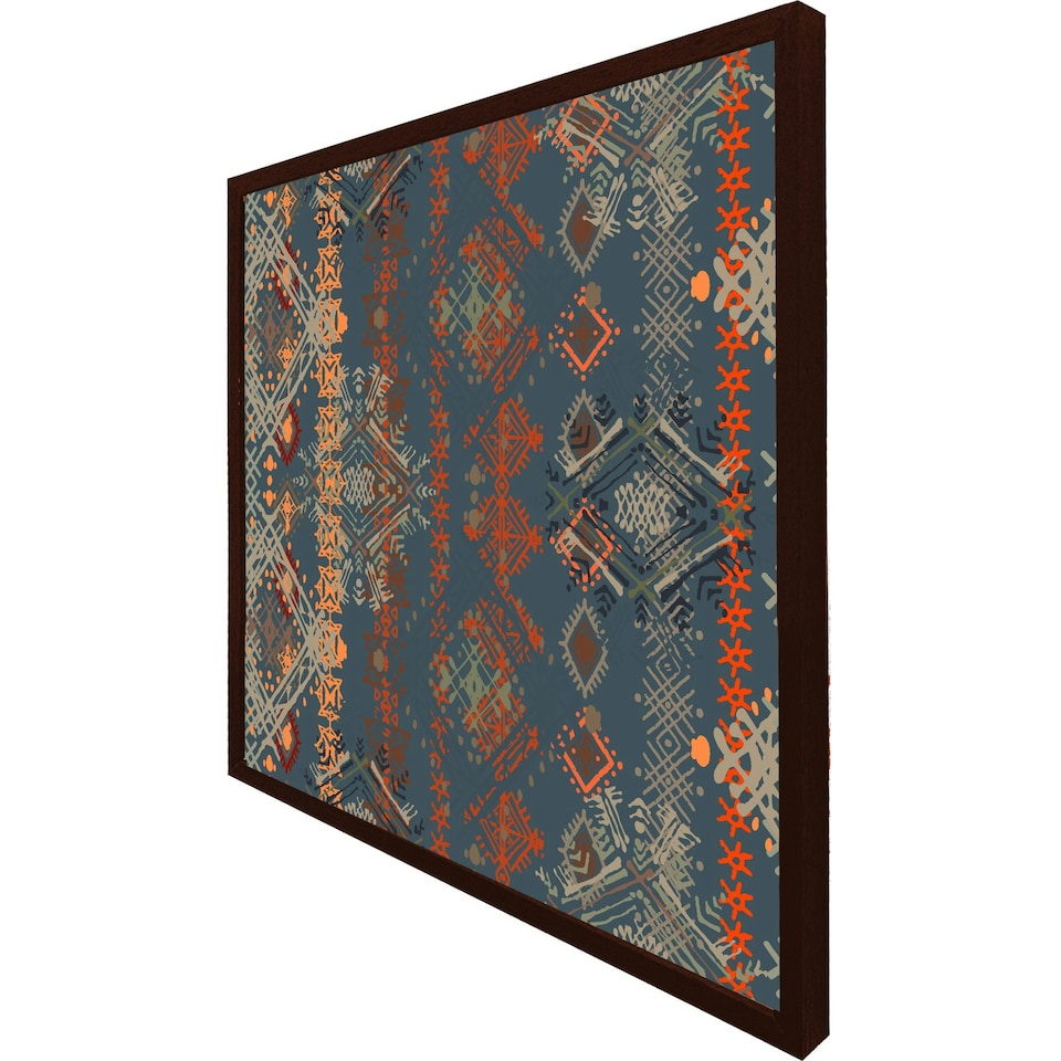 image 1 of Ethnic boho distressed pattern (Picutre Frame) Black | XS