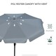 image 5 of Outsunny 2.7m Patio Umbrella Garden Parasol with Crank, Ruffles, 8 Ribs, Grey