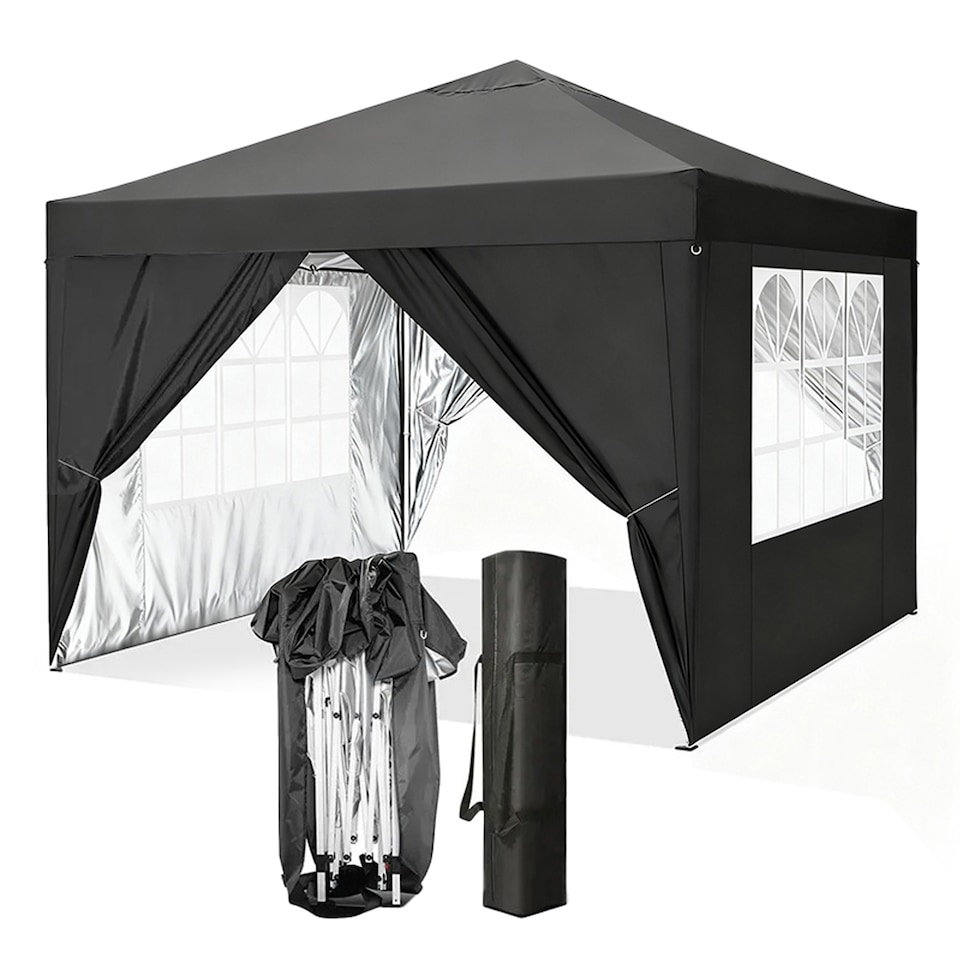 image 1 of Rattantree Pop Up Gazebo Canopy Tent 3x3m Waterproof Outdoor Shelter