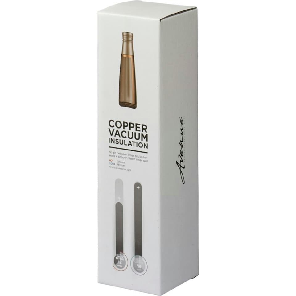 image 1 of Avenue Duke Copper Vacuum Insulated Bottle - White - 25.5 x 7.4 cm