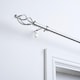 image 1 of OHS Curtain Pole Extendable 16mm Metal Finnials Twist End Rod 70-120cm | Silver