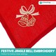 image 5 of 1pc Christmas Table Napkin Set with Festive Jingle Bell Embroidery - 20 Inch
