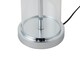 image 3 of Aura - Chrome with Glass Column Table Lamp Base Chrome | Clear