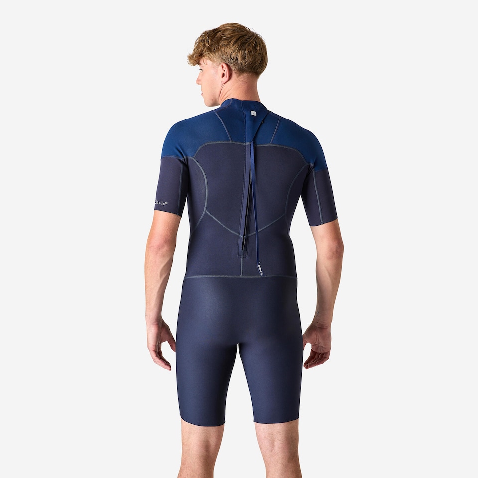 image 1 of Decathlon Men’s Surfing Stretch Neoprene Shorty Wetsuit 500 Blue
