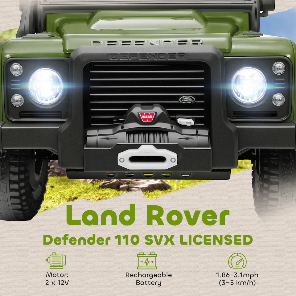 image 1 of AIYAPLAY Kids Ride On Car, 12V Battery-Powered Electric Car w/ Remote Green