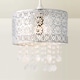 image 4 of ValueLights Enna Silver Moroccan Style Acrylic Droplet Ceiling Shade and Bulb