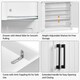 image 4 of Yaheetech Tall Pantry Cupboard with Doors and Adjustable Shelves White