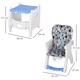 image 7 of HOMCOM 2-in-1 Convertible Baby High Chair Booster Seat w/ Removable Tray Blue | Blue | Blue