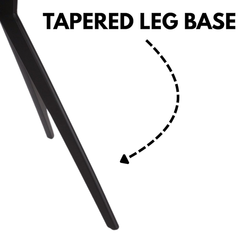 image 1 of Aspen Compact Round Dining Table - Durable Wood-Effect or Sintered Stone Top with Black Metal Pedestal Legs | White | White | Small | 1