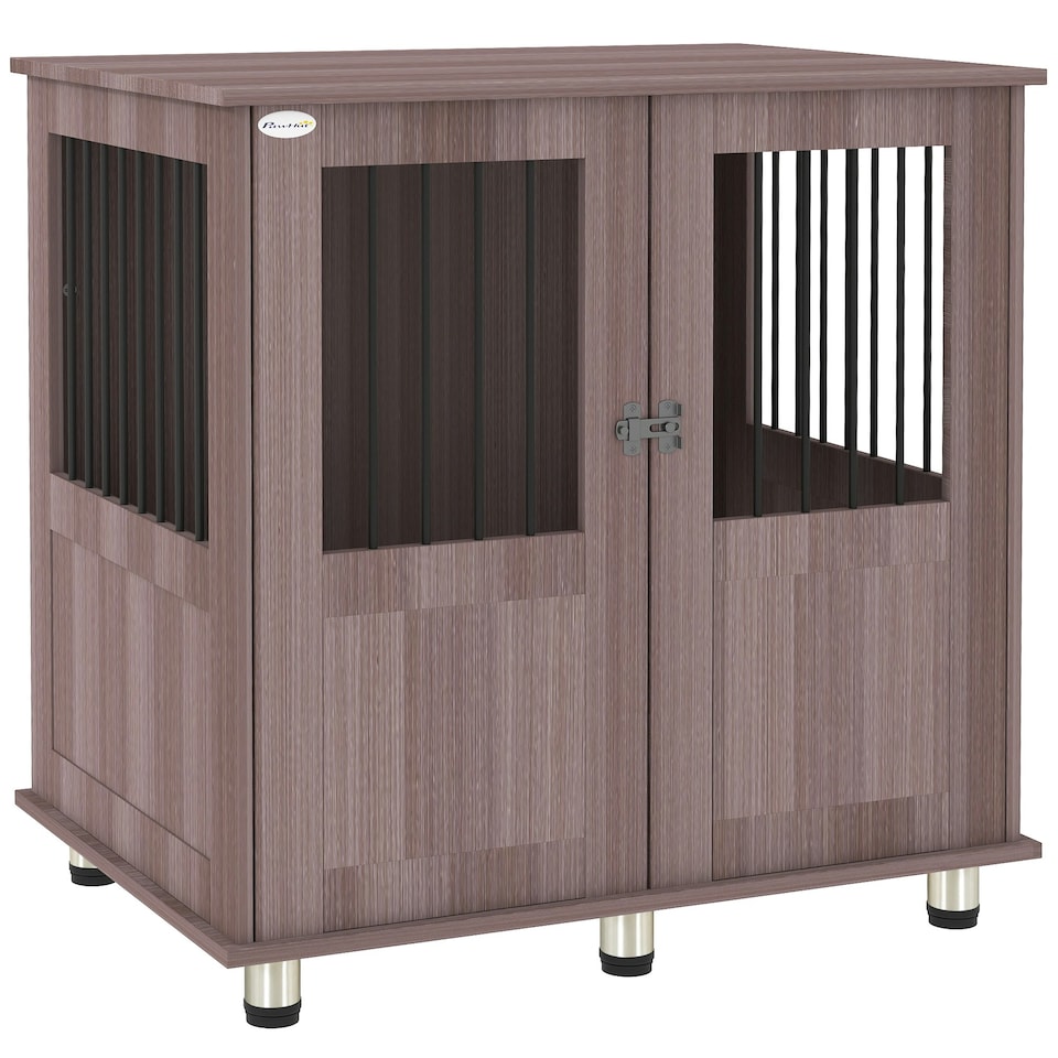 image 1 of PawHut Dog Crate Kennel Cage for Small Medium Dog, Indoor End Table, Purple