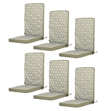 High Back Seat Pad Triangle Geo Olive