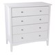 image 5 of Como 4 Drawer Chest of Drawers - Shaker Style Bedroom Storage Cabinet with Compact Design | White | White | 1