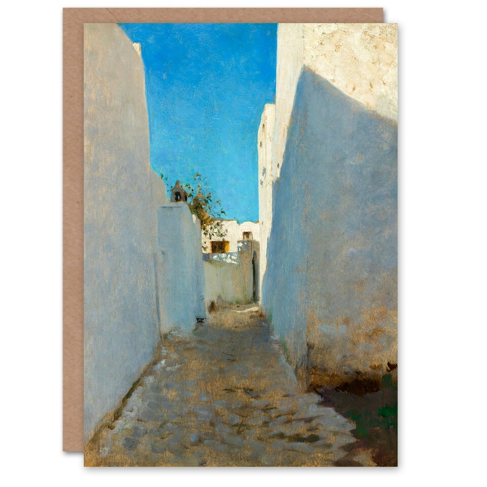 image 1 of John Singer Sargent Art Card A Moroccan Street Scene