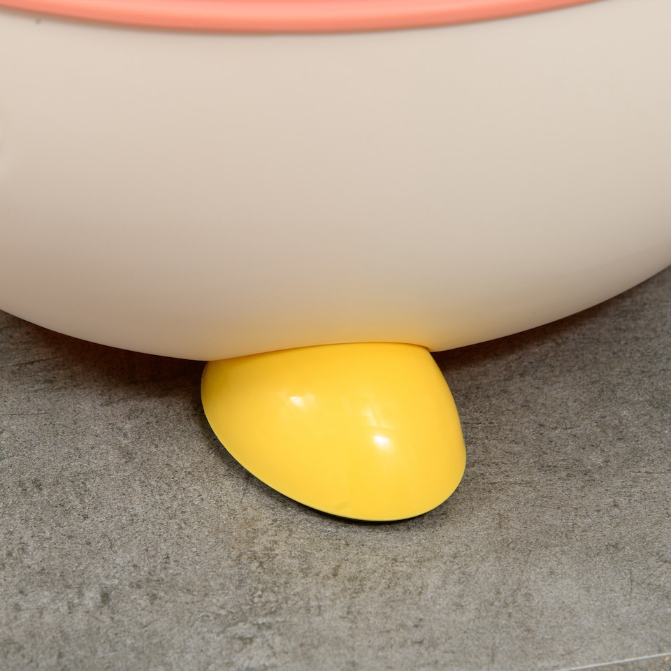 image 1 of ZONEKIZ Baby Potty Training Toilet, Toddler Toilet Seat with Splash Guard, Backrest, Anti-Tip Feet, Side Handles, Easy to Clean, Portable Travel Potty for Boys and Girls 6 to 36 Months, Fox Shape