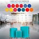 image 3 of Flight Knight Suitcase Set, Large Suitcase, Extra Large Suitcase, Cabin Suitcase 55x40x20cm - 60+ Airlines Approved - EasyJet, Jet2, Ryanair Priority Carry On | Blue | Aqua/Tan | Large