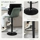 image 6 of HOMCOM Bar Stools Set of 2 Adjustable Swivel Bar Chairs with Backrest Blue
