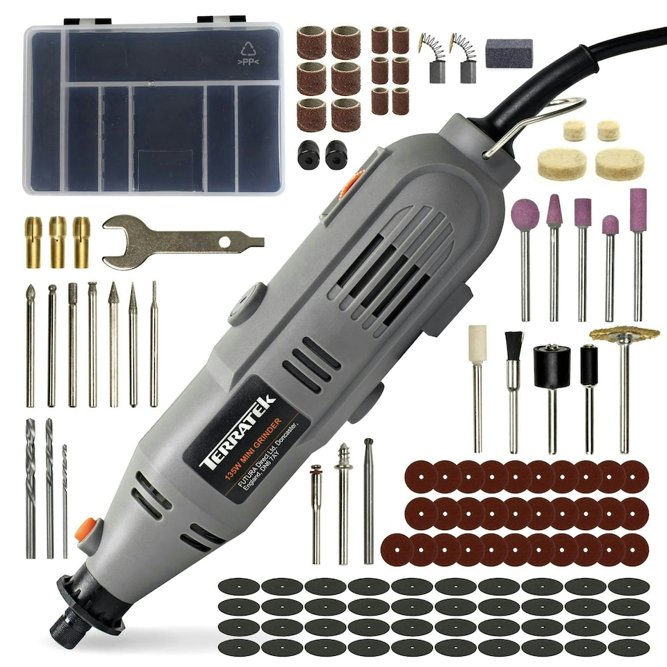 image 1 of Terratek Rotary Multi Tool 120pcs (Dremel Compatible with Carry Case)